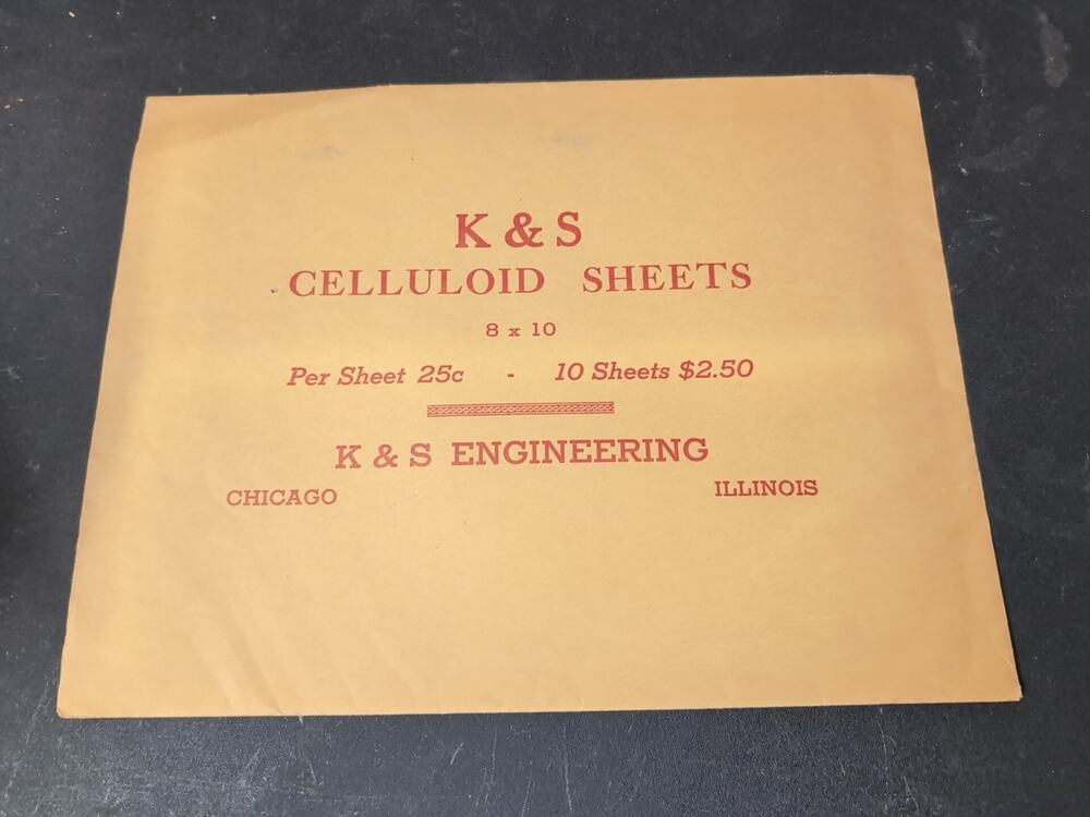 vintage envelope for celluloid sheets manufactured by K & S